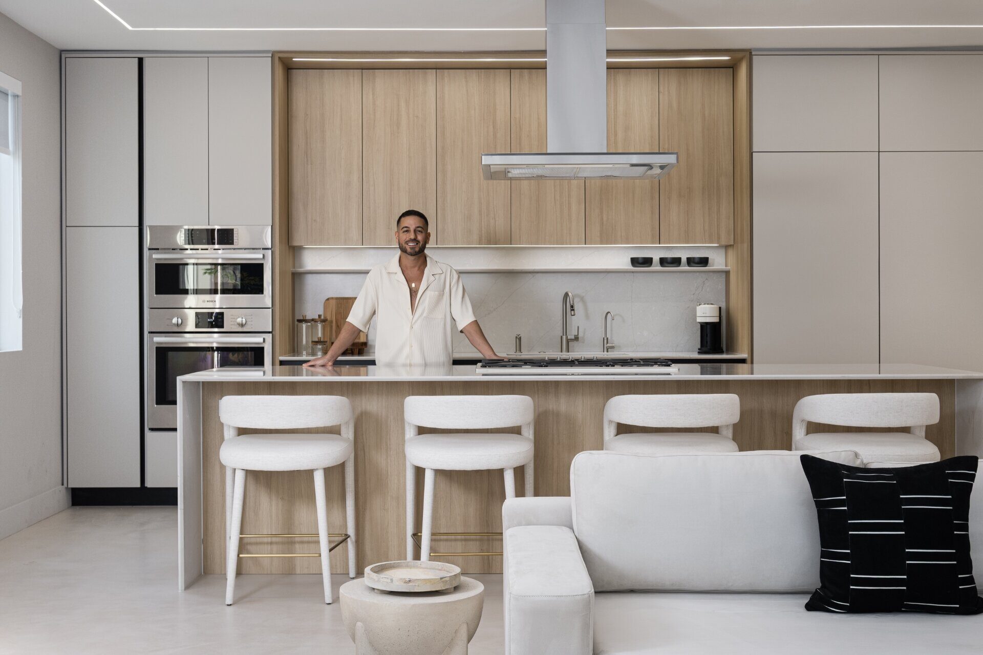 Benjo Hamo in a finished kitchen