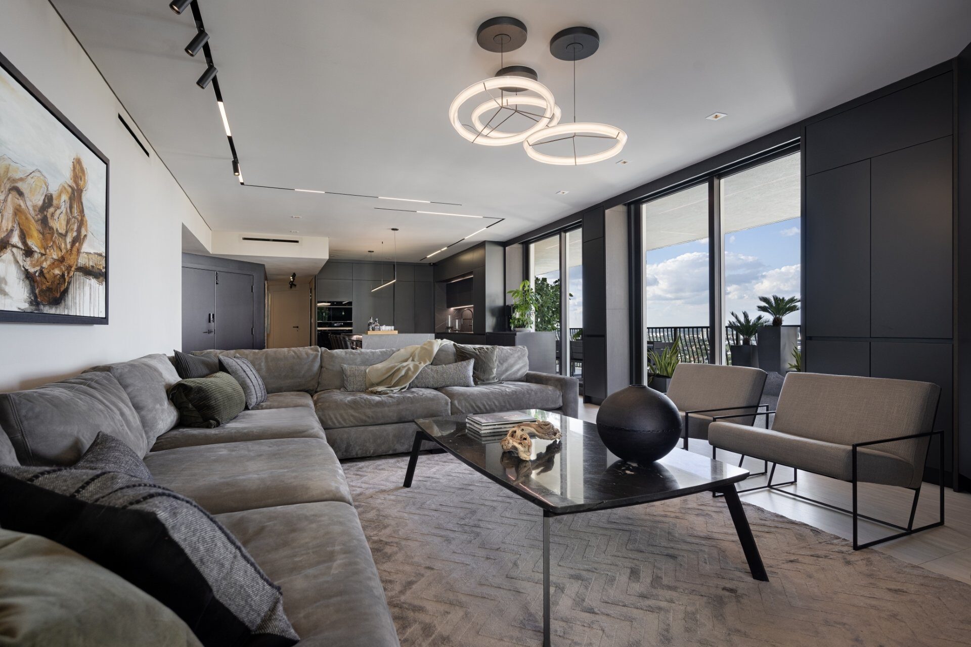 Las Olas living room with the terrace beyond