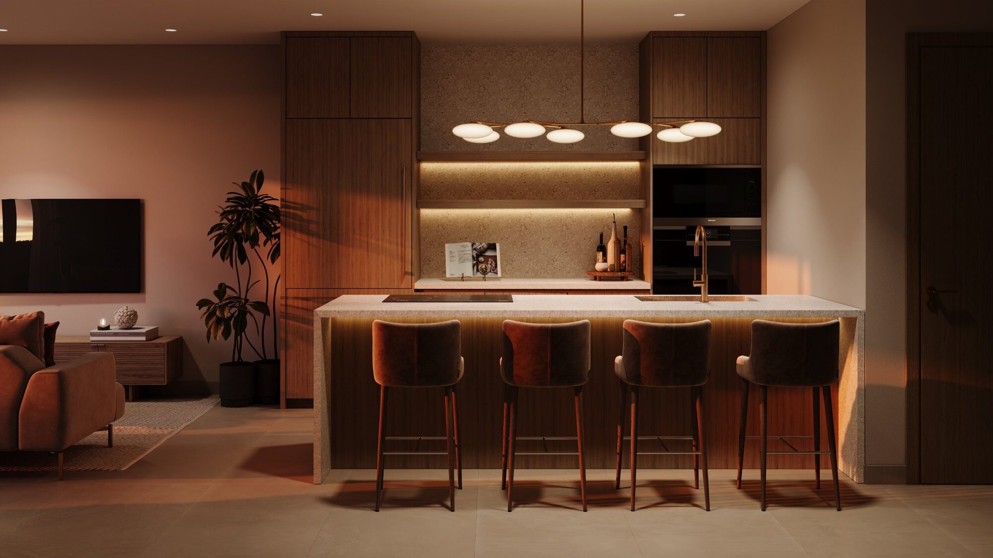 White Lotus kitchen visualization